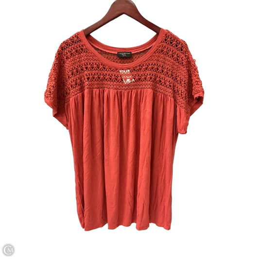 Top Short Sleeve By Lane Bryant In Orange, Size: 1x