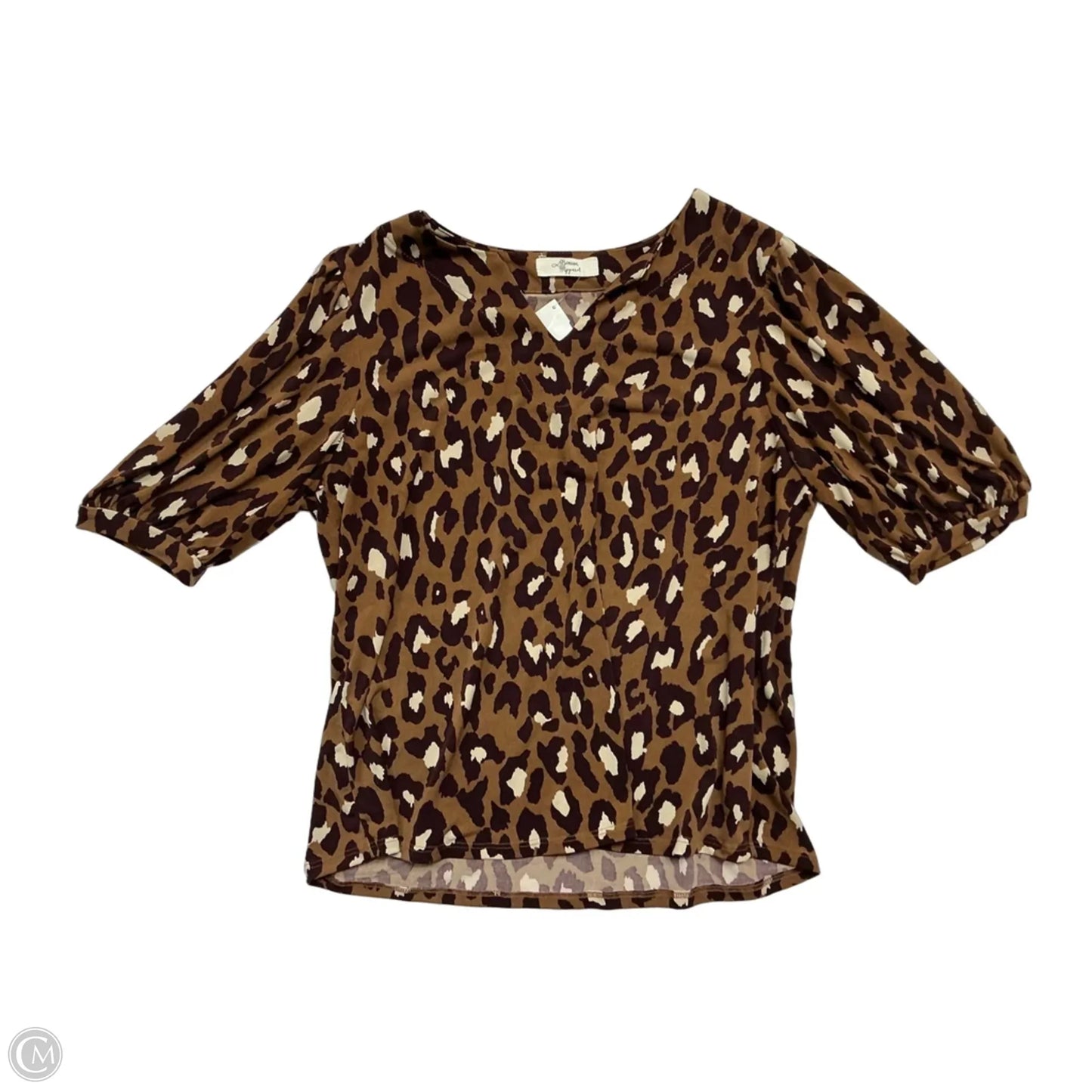 Top Short Sleeve By Clothes Mentor In Animal Print, Size: M