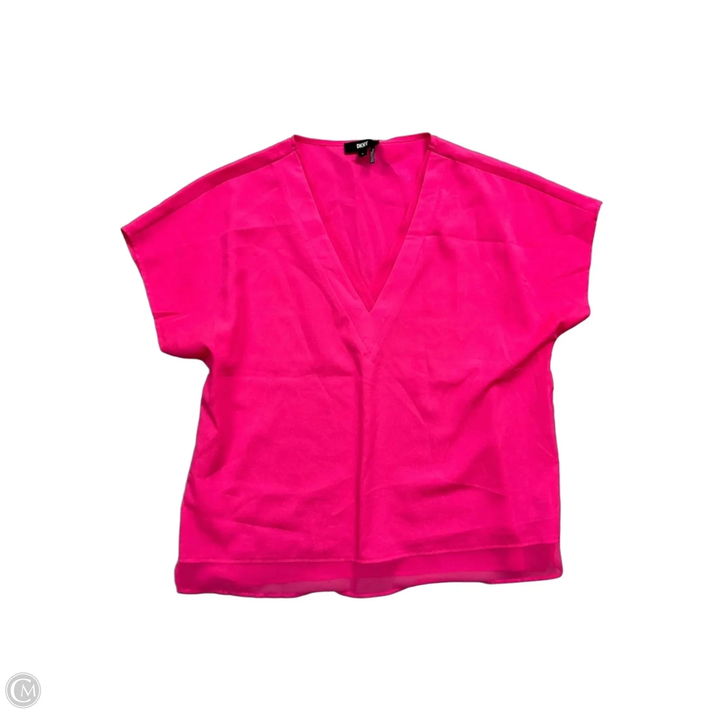 Top Short Sleeve By Dkny In Pink, Size: M