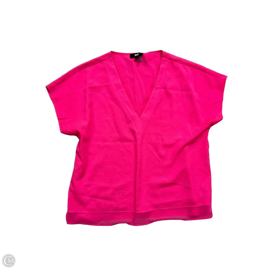 Top Short Sleeve By Dkny In Pink, Size: M