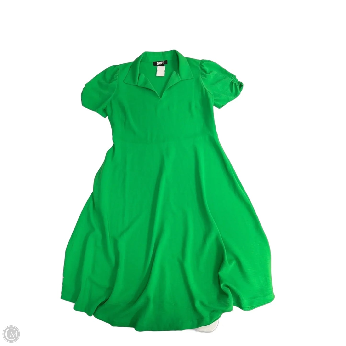 Dress Casual Midi By Dkny In Green, Size: L