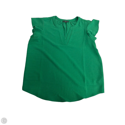 Top Short Sleeve By Adrianna Papell In Green, Size: L