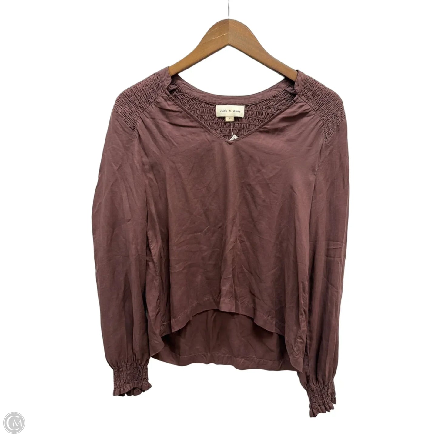 Top Long Sleeve By Cloth & Stone In Brown, Size: S