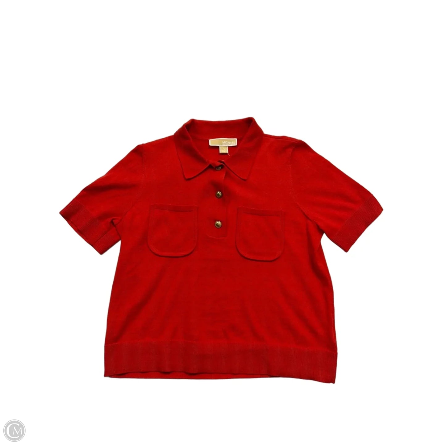Top Short Sleeve By Michael By Michael Kors In Orange, Size: M