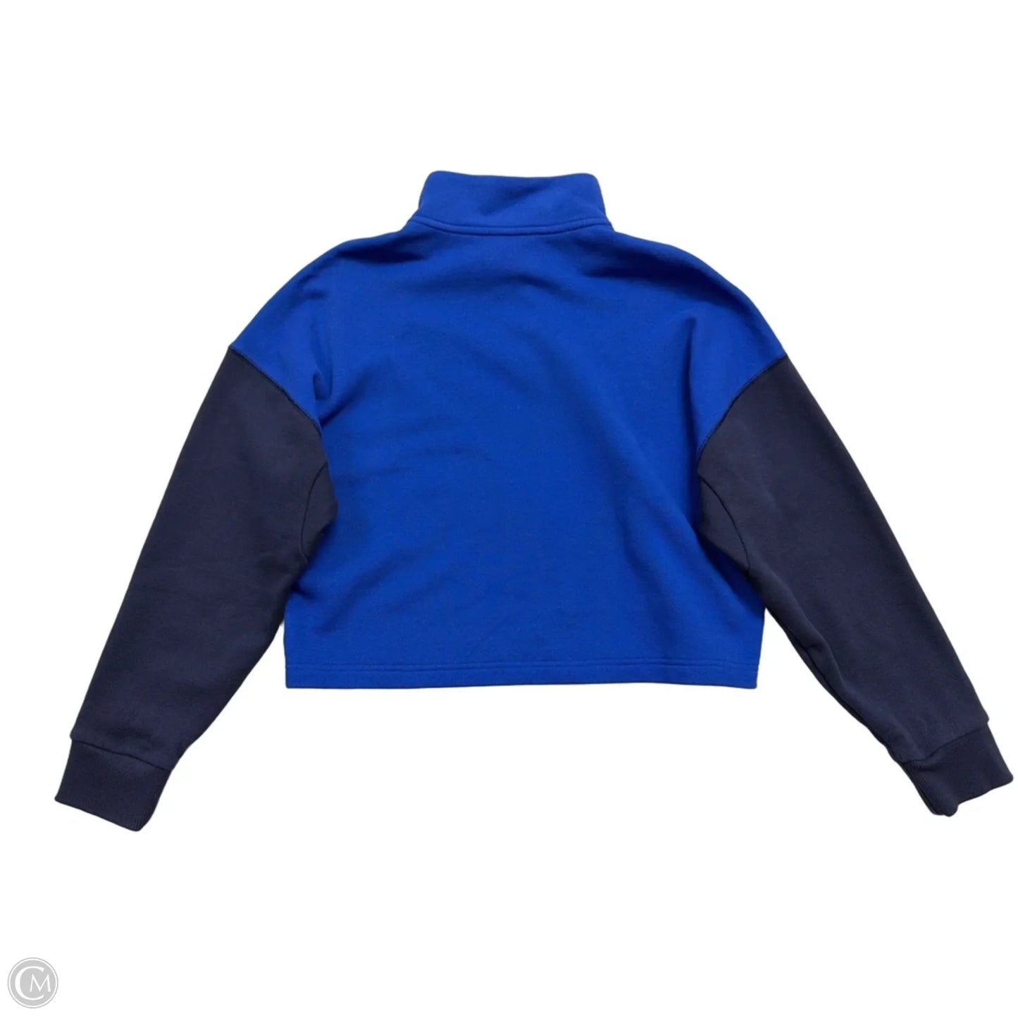 Athletic Top Long Sleeve Collar By Under Armour In Blue, Size: Xs