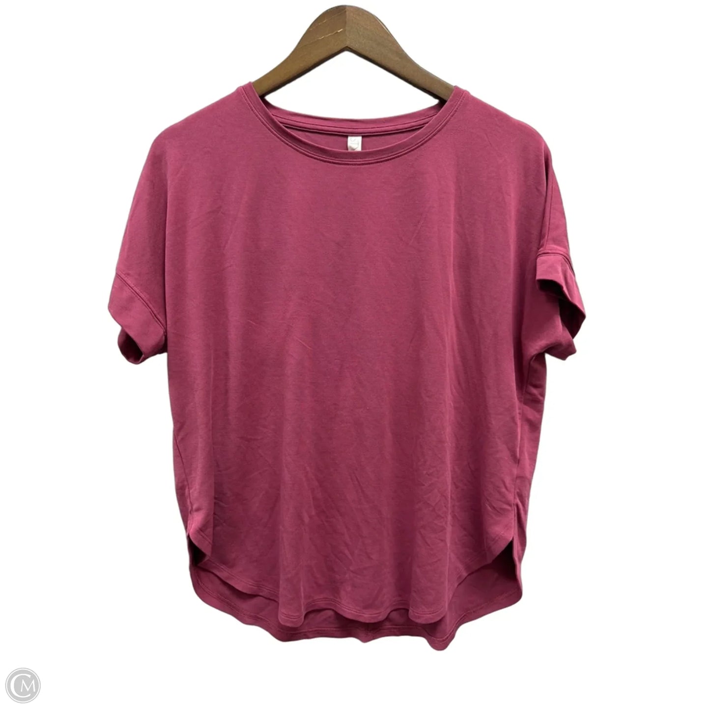 Top Short Sleeve Basic By Stylus In Pink, Size: M