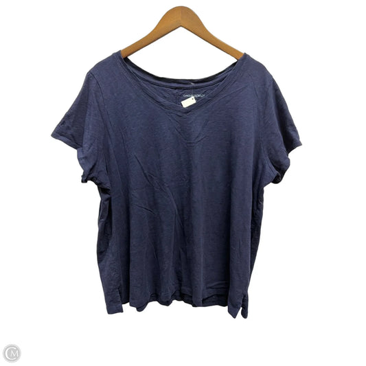 Top Short Sleeve Basic By Cynthia Rowley In Navy, Size: 2x