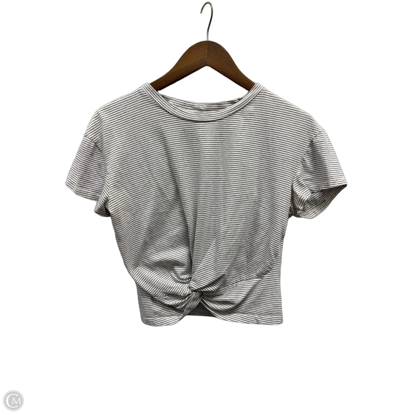 Top Short Sleeve Basic By Lush In Striped Pattern, Size: S