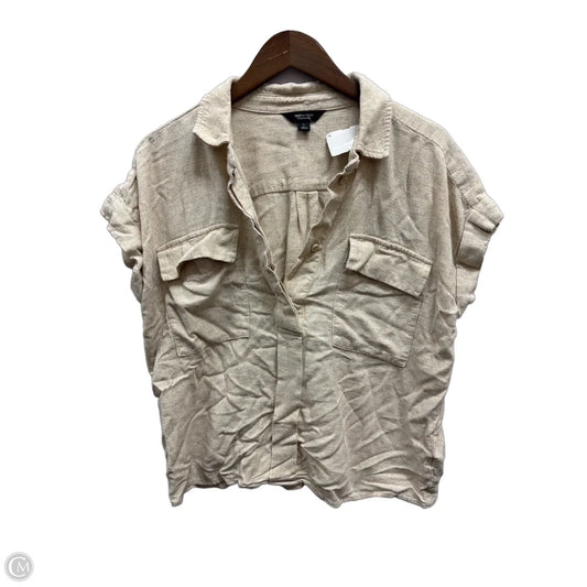 Top Short Sleeve By Simply Vera In Brown, Size: L