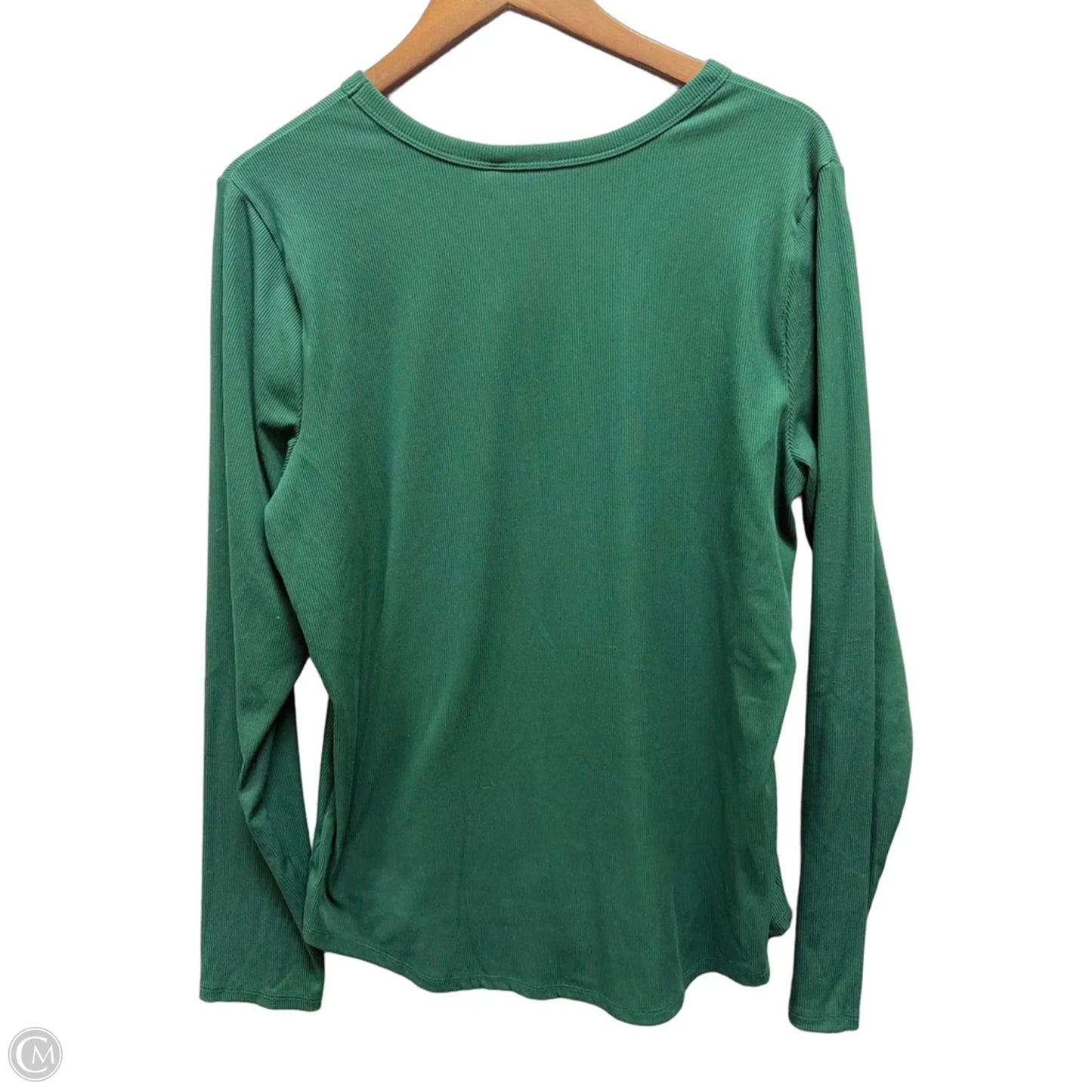 Top Long Sleeve By No Boundaries In Green, Size: 1x