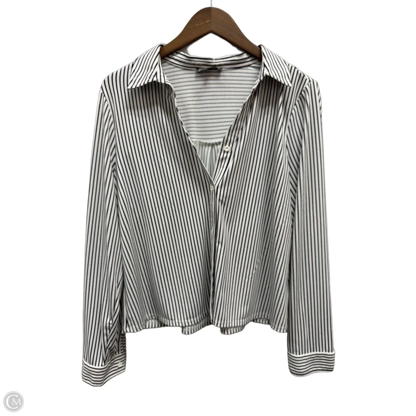Top Long Sleeve By Adrianna Papell In Striped Pattern, Size: Xl