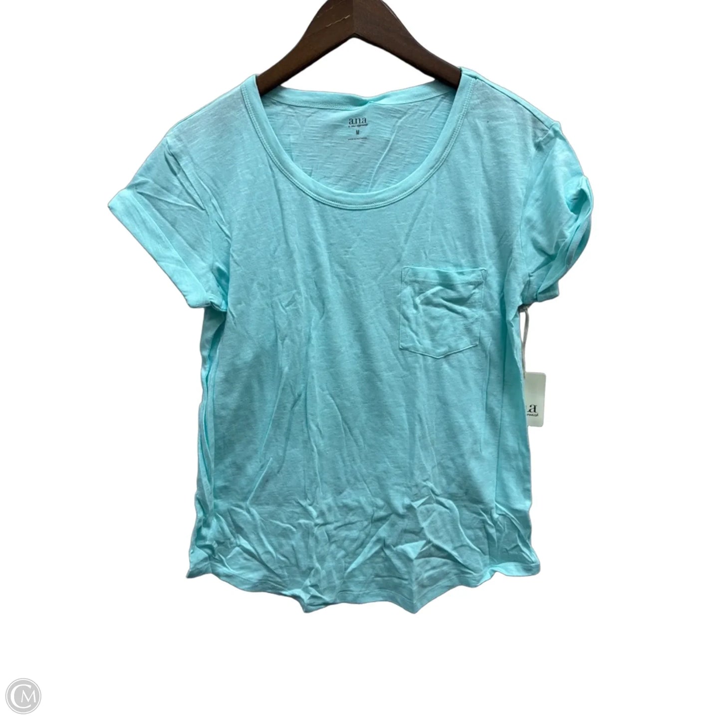 Top Short Sleeve Basic By Ana In Blue, Size: M