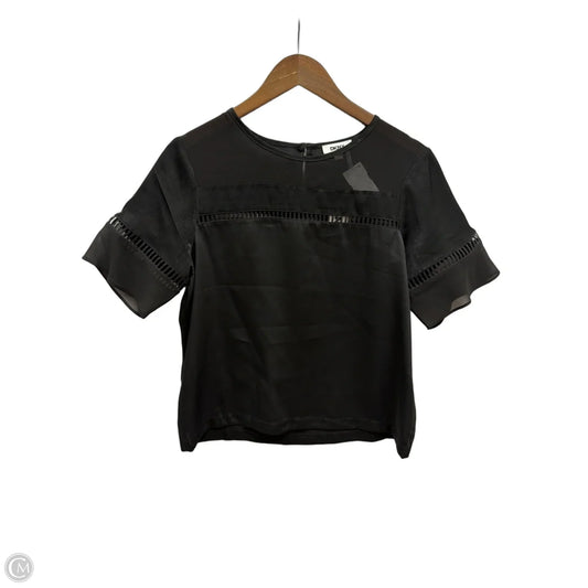 Top Short Sleeve By Dkny In Black, Size: M