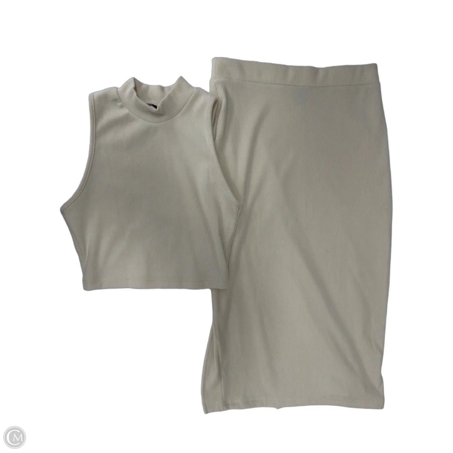 Skirt Set 2pc By Shein In Cream, Size: S