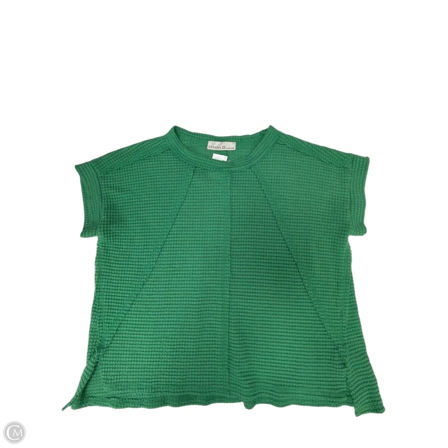 Top Short Sleeve By Zenana In Green, Size: S