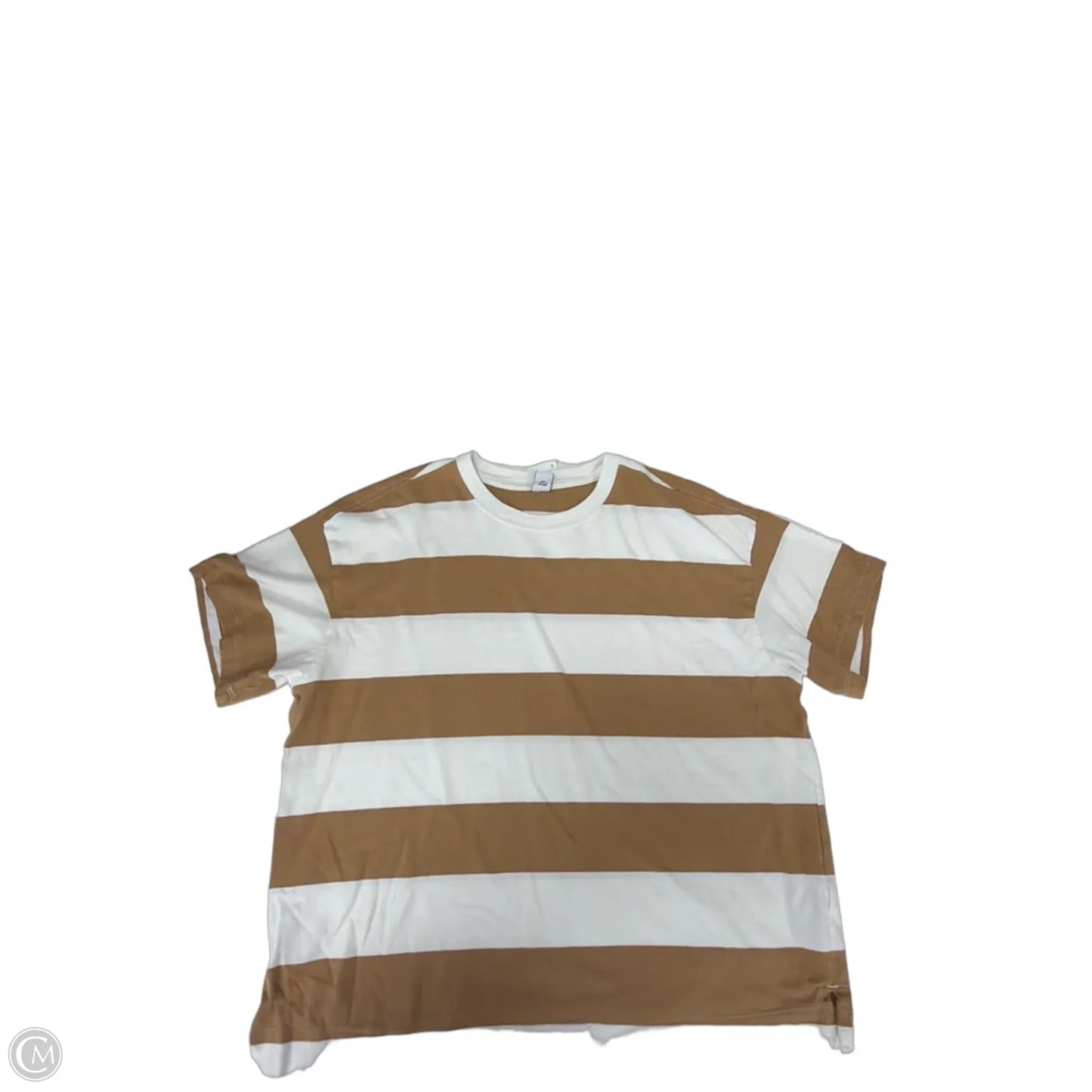 Top Short Sleeve By Old Navy In Striped Pattern, Size: M