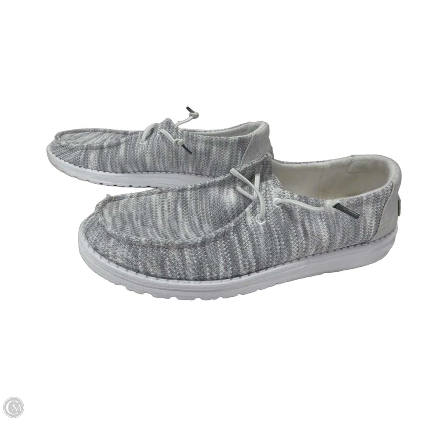 Shoes Flats By Hey Dude In Grey, Size: 9