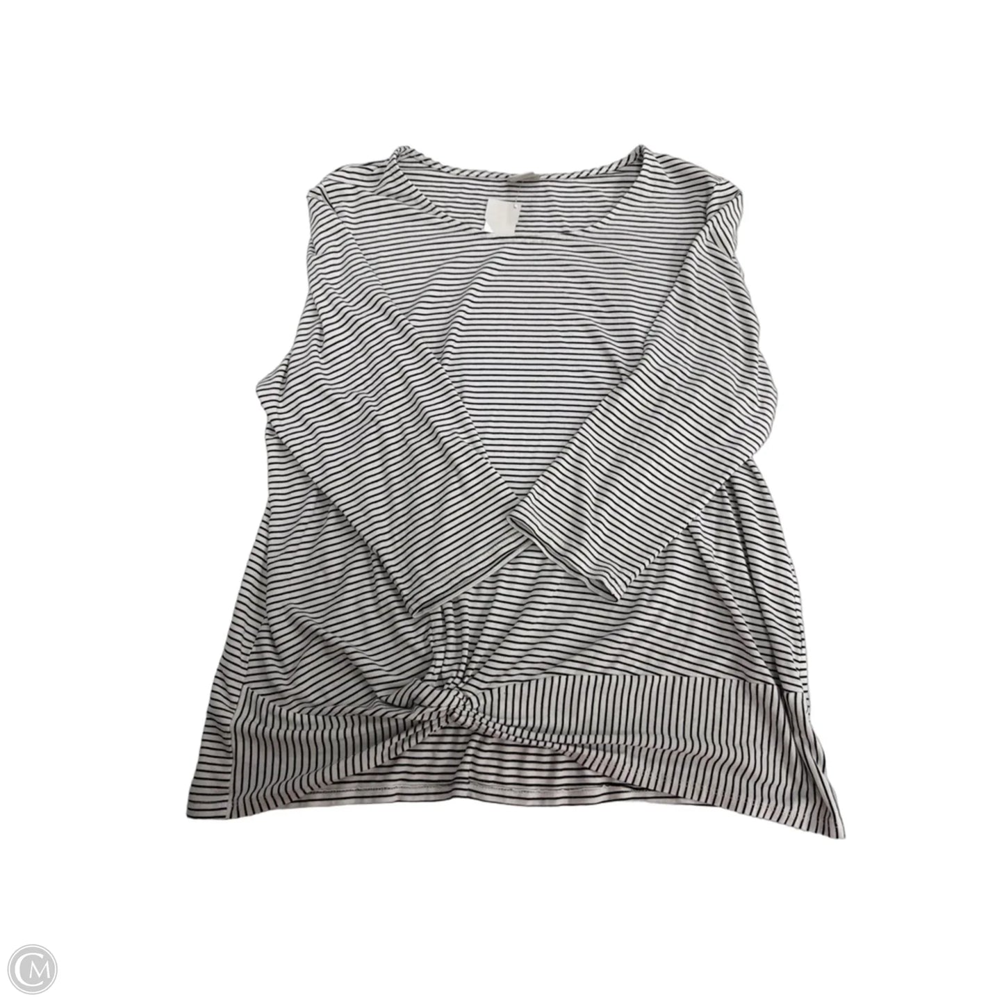 Top Long Sleeve By Chicos In Striped Pattern, Size: Xl