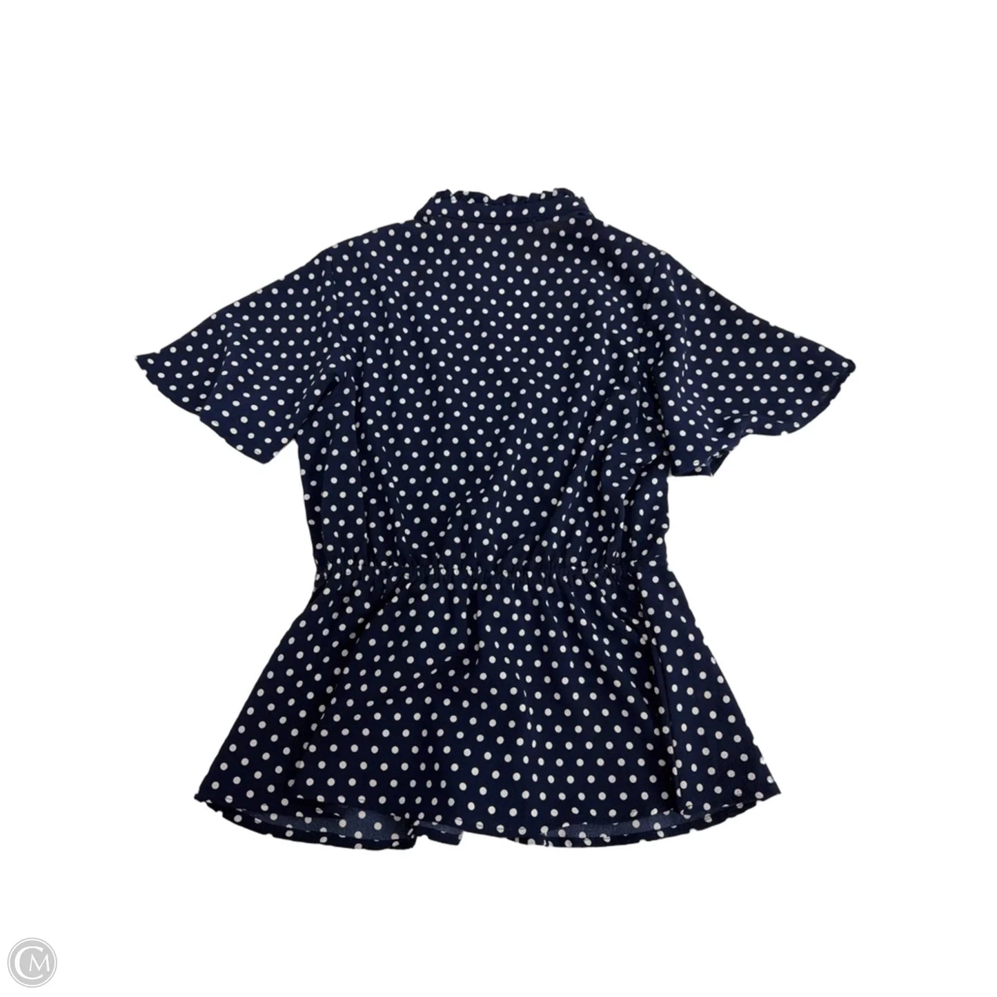Top Short Sleeve By Monteau In Polkadot Pattern, Size: S