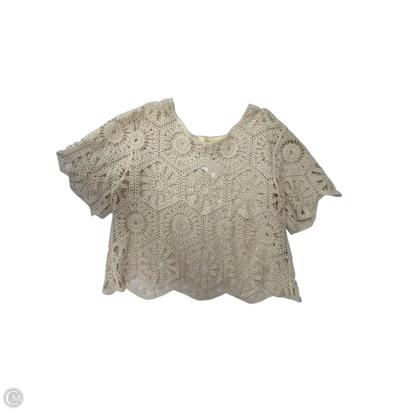 Top Short Sleeve By Rebellion In Cream, Size: S