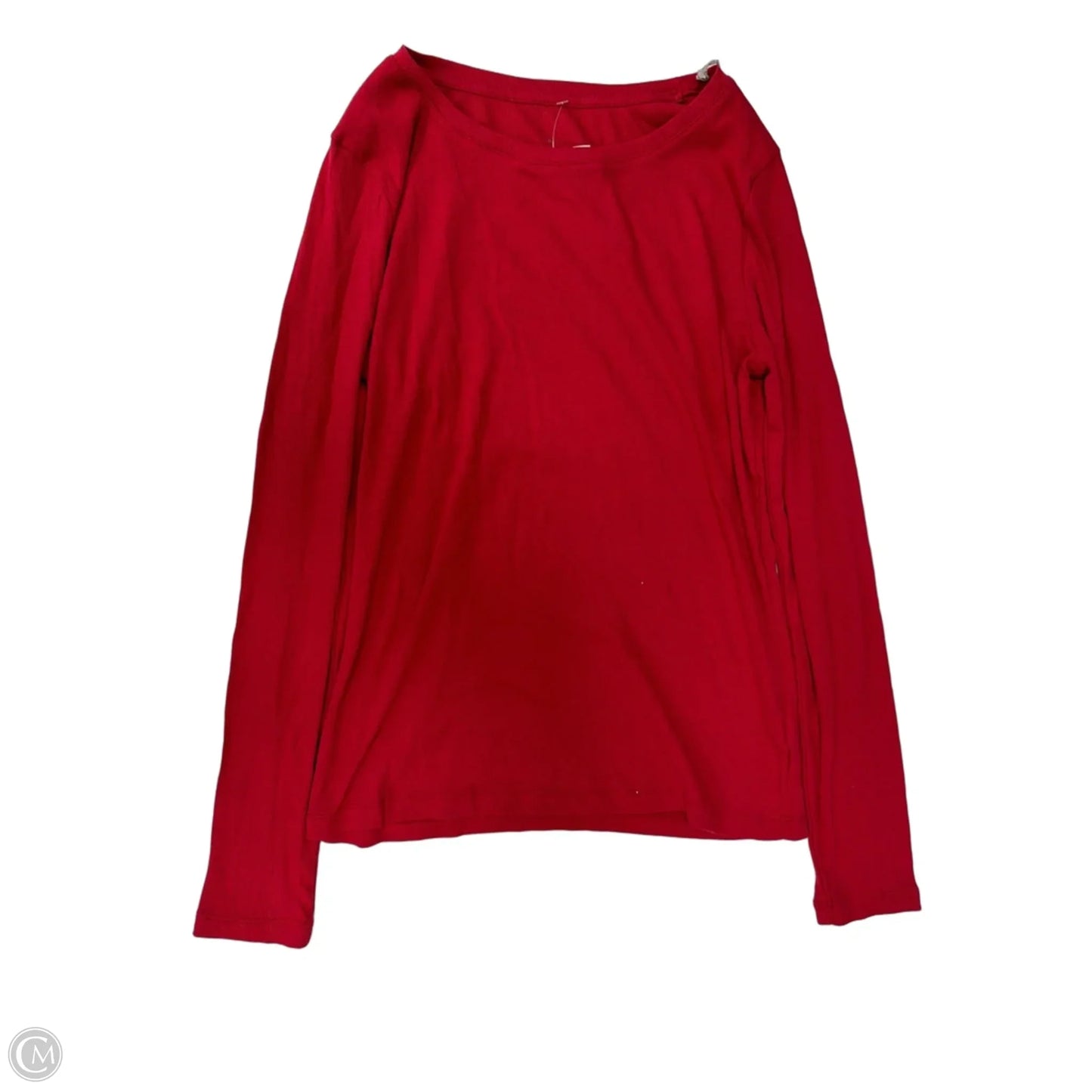 Top Long Sleeve Basic By A New Day In Red, Size: M