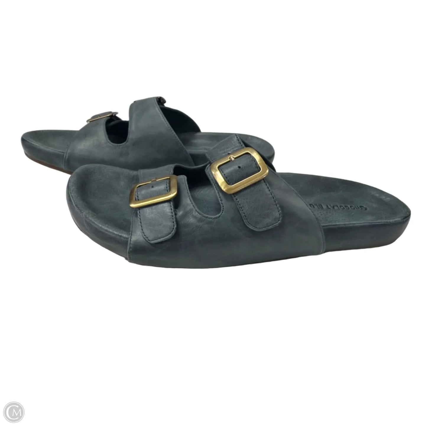 Sandals Flats By Clothes Mentor In Blue, Size: 8