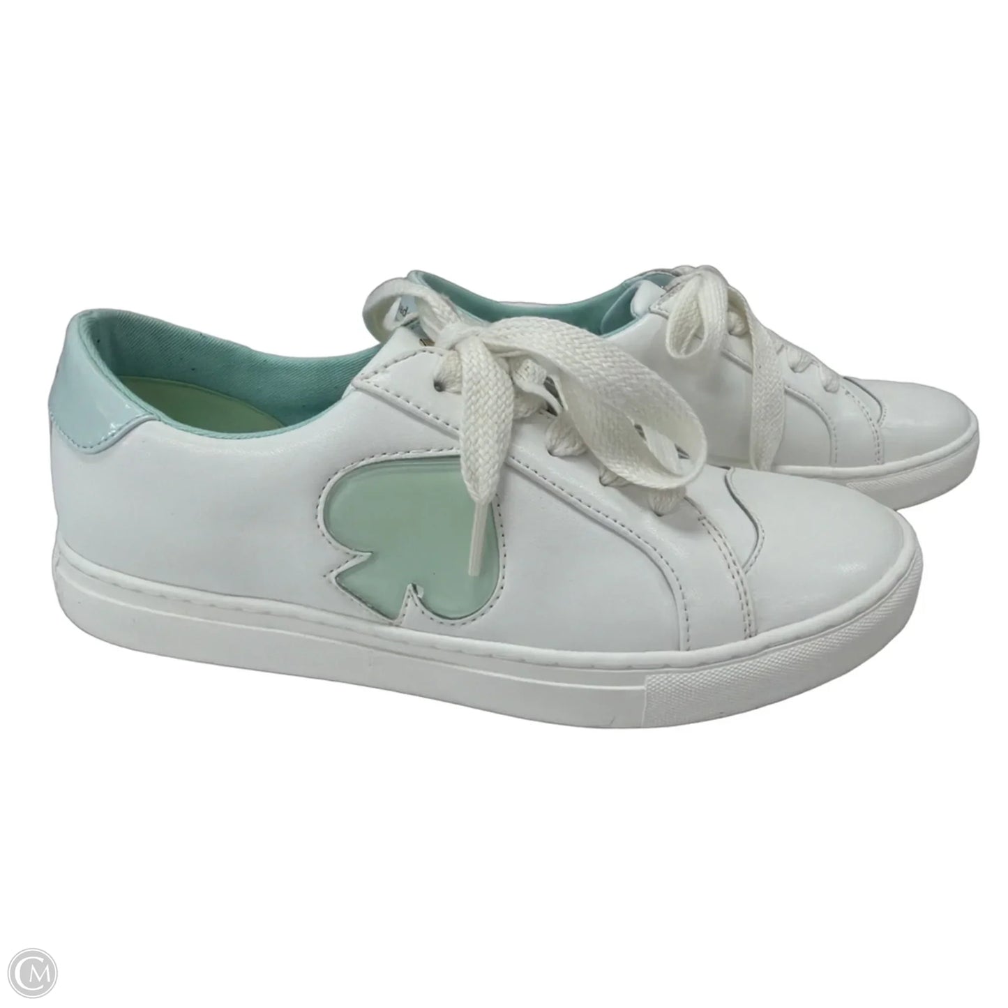 Shoes Designer By Kate Spade In Green & White, Size: 9