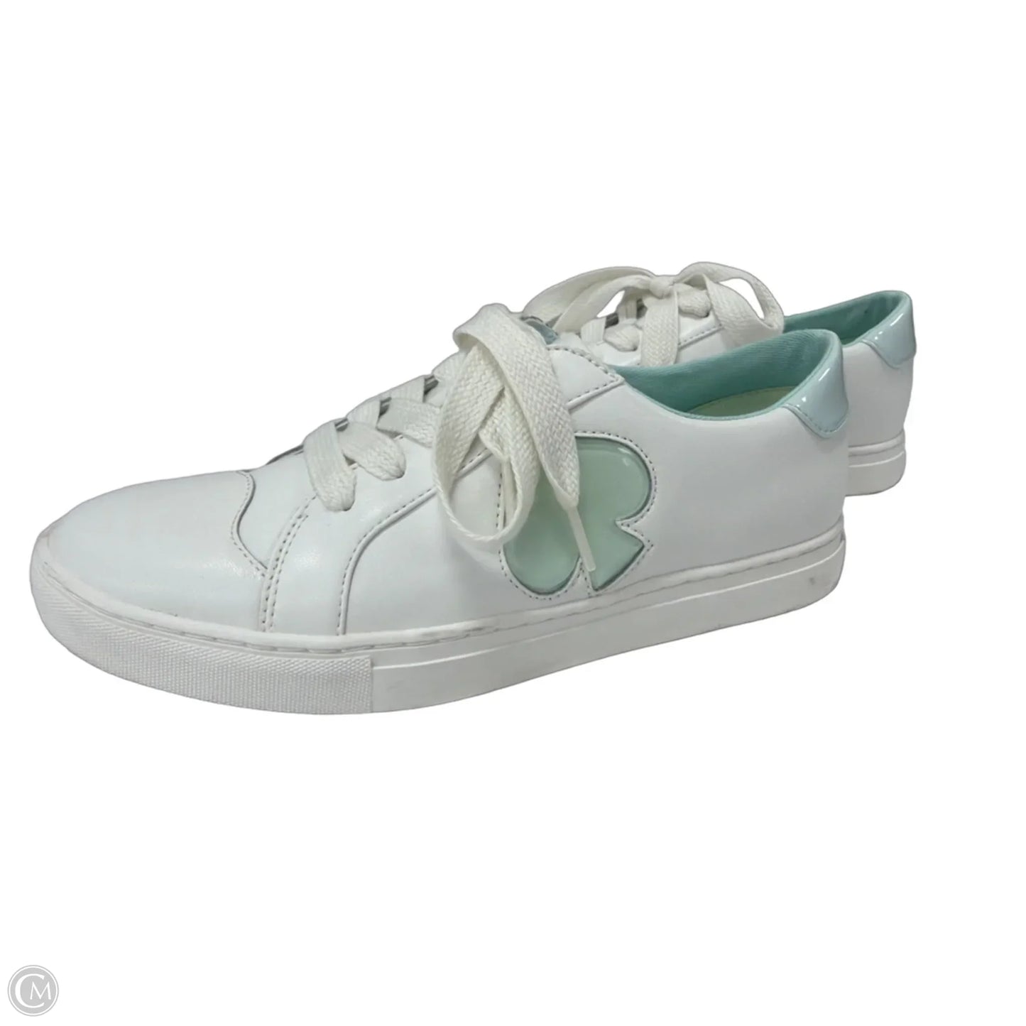 Shoes Designer By Kate Spade In Green & White, Size: 9