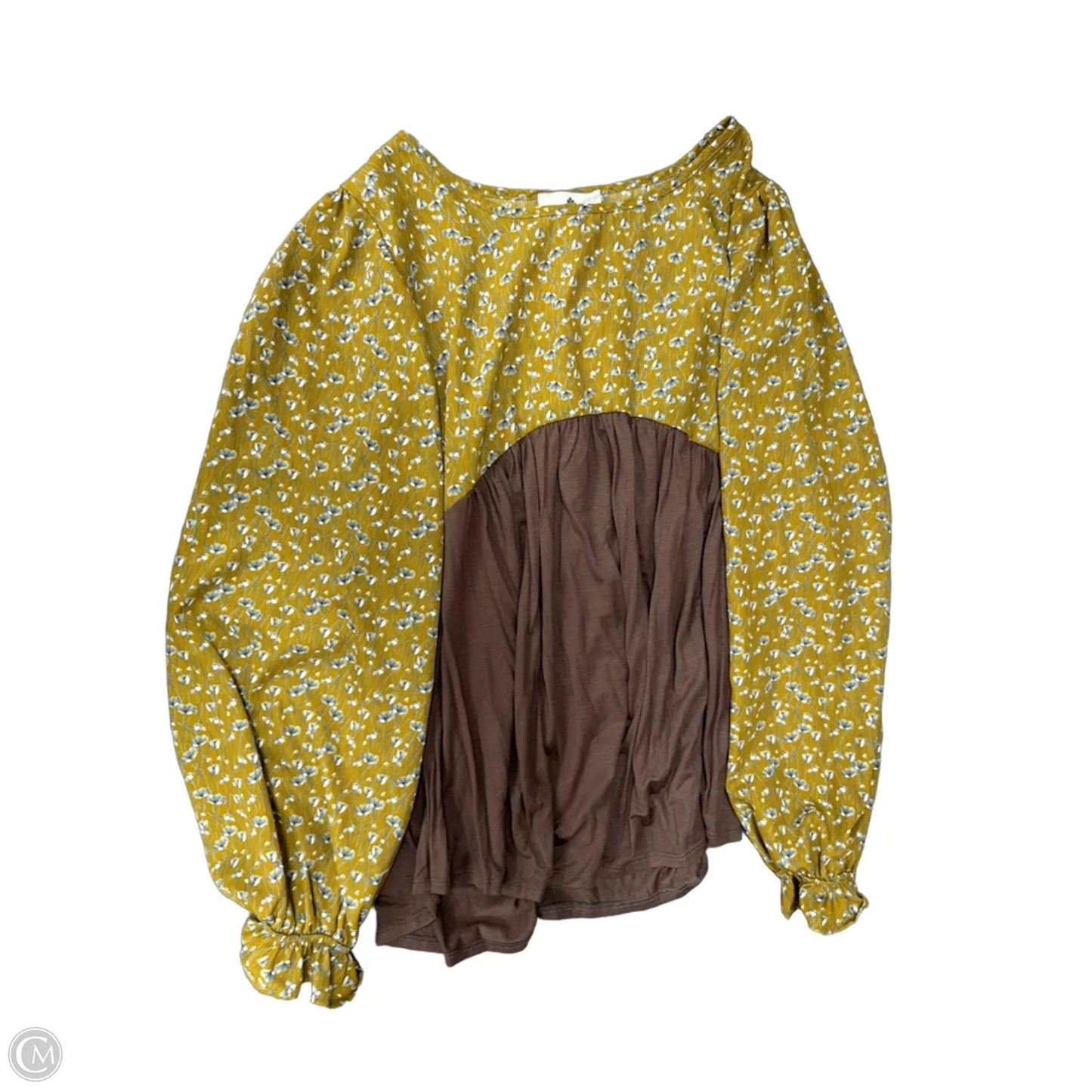 Top Long Sleeve By Betseys Boutique Shop In Floral Print, Size: L