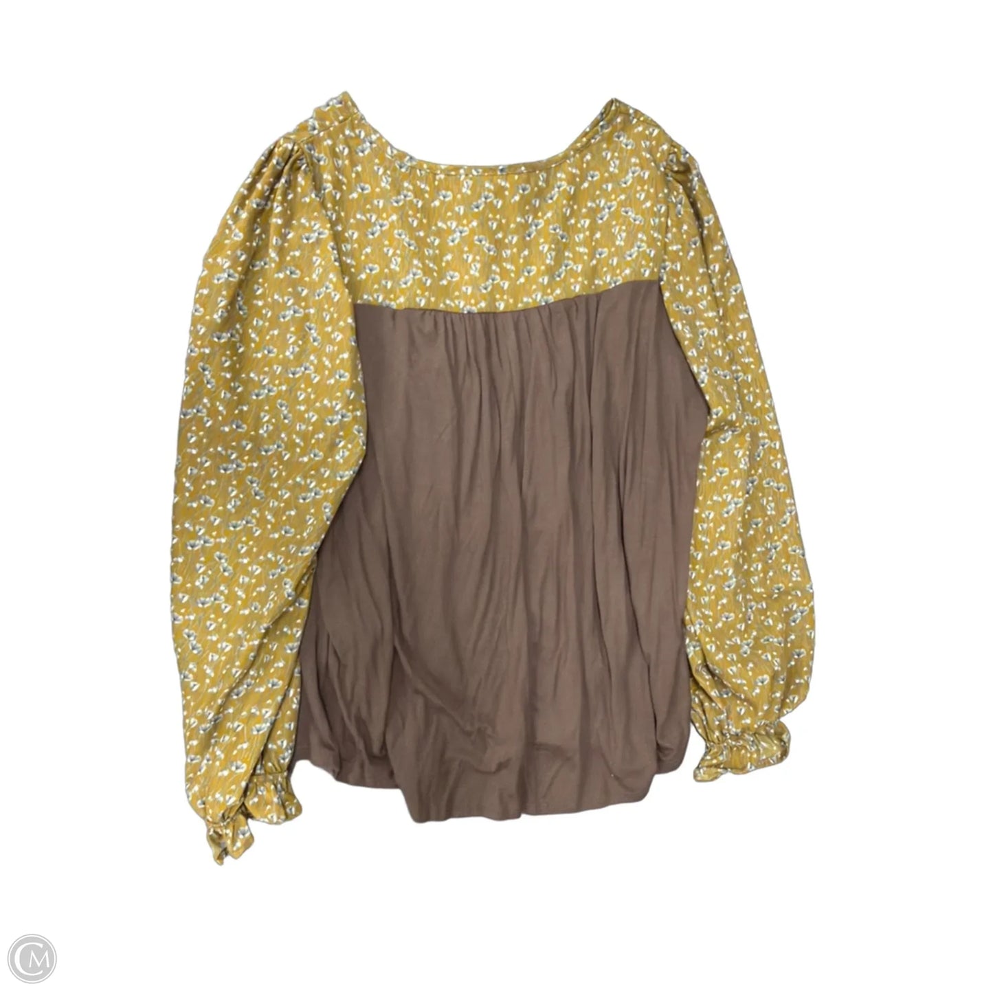 Top Long Sleeve By Betseys Boutique Shop In Floral Print, Size: L
