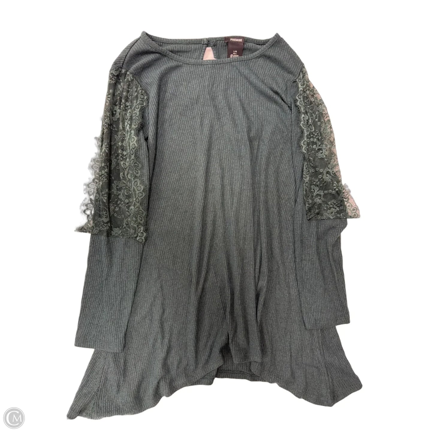 Tunic Long Sleeve By Premise In Green, Size: L
