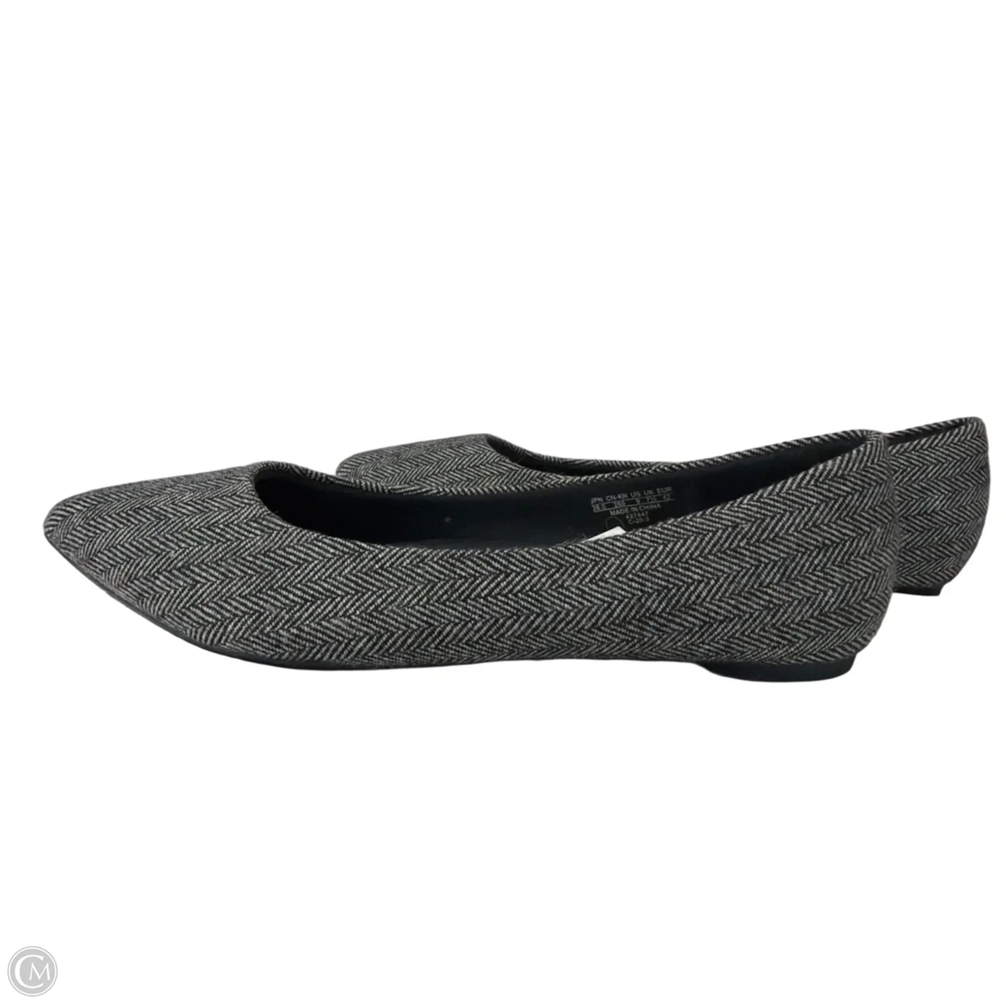 Shoes Flats By Uniqlo In Black & Grey, Size: 9