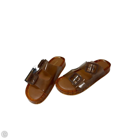 Sandals Flats By Cushionaire In Brown, Size: 10