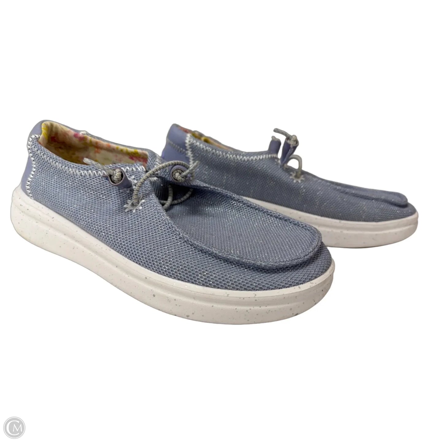 Shoes Flats By Hey Dude In Blue, Size: 8