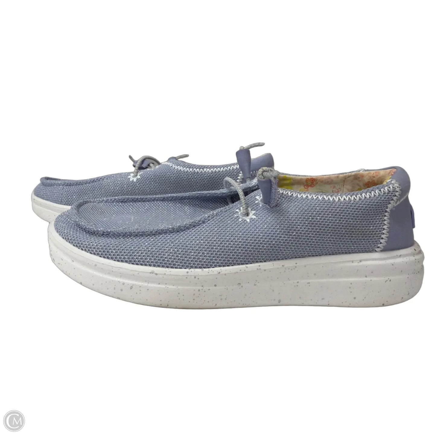 Shoes Flats By Hey Dude In Blue, Size: 8