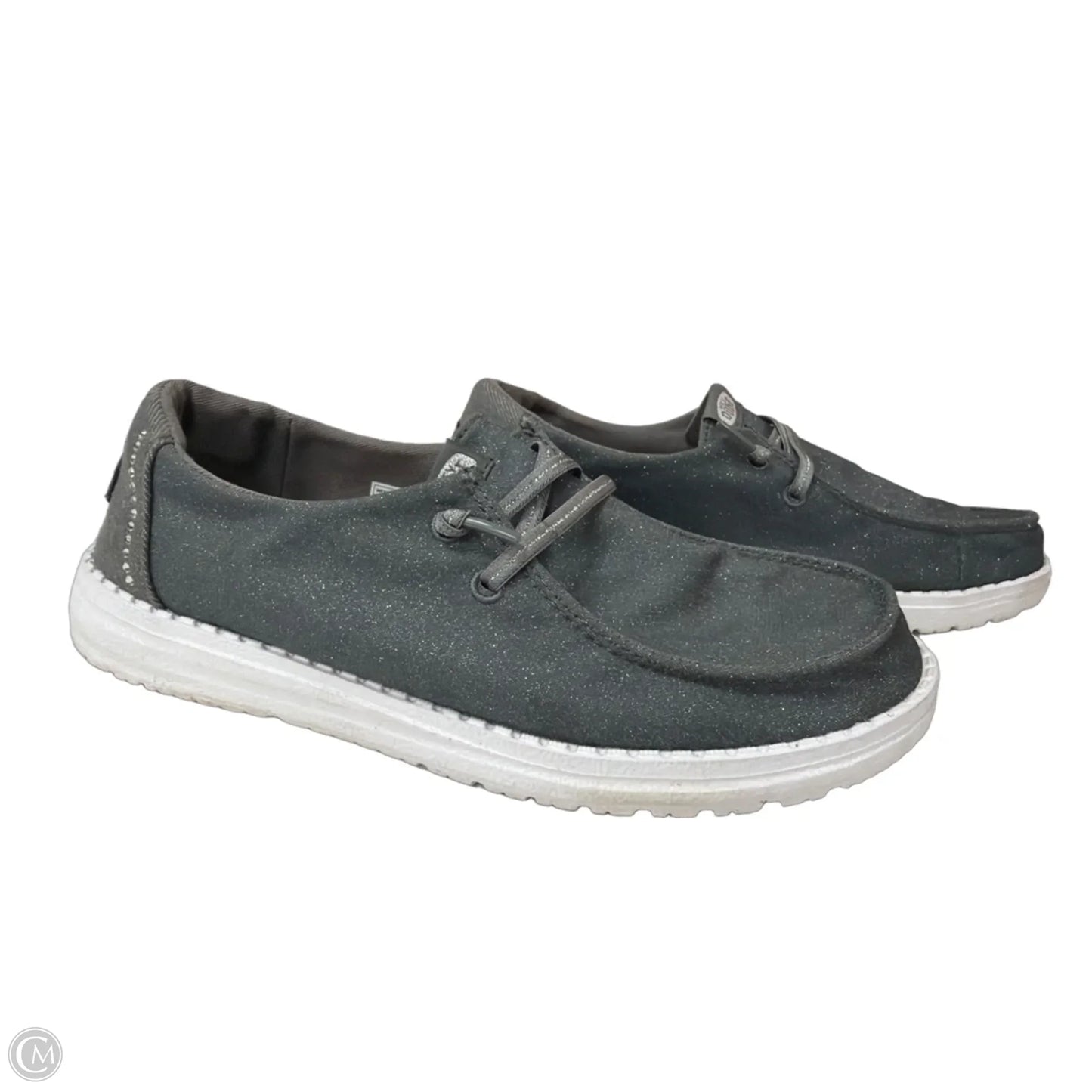 Shoes Flats By Hey Dude In Grey, Size: 7