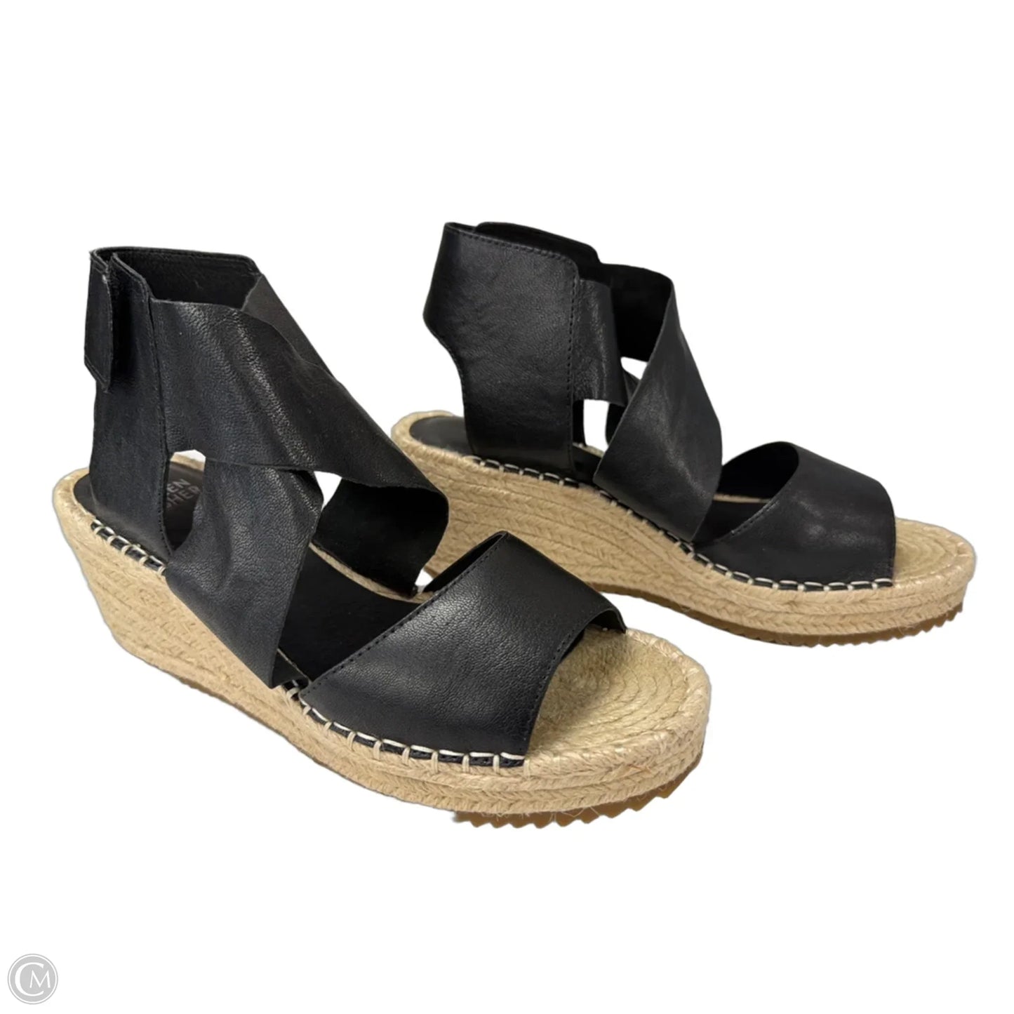Shoes Heels Wedge By Eileen Fisher In Black, Size: 8