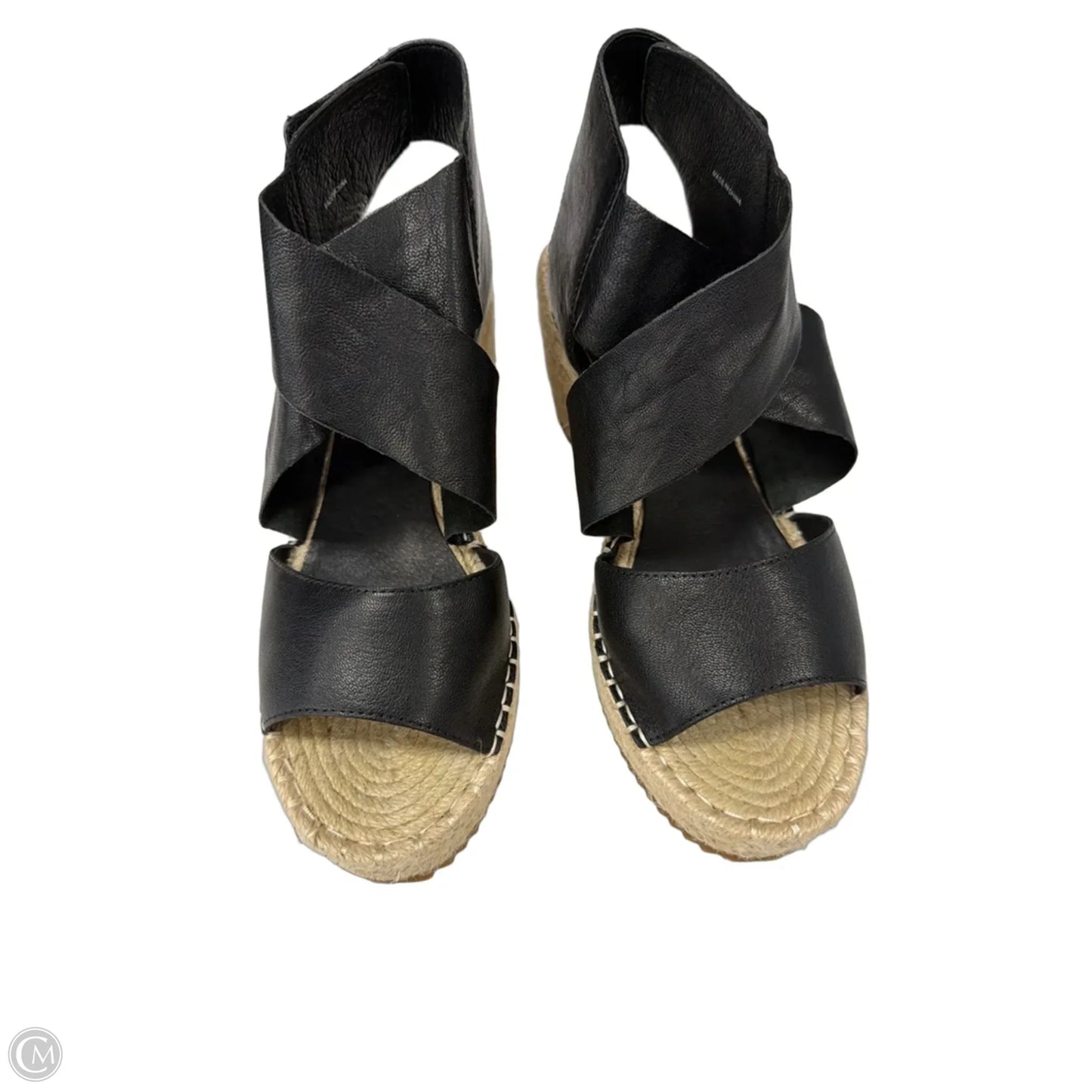 Shoes Heels Wedge By Eileen Fisher In Black, Size: 8