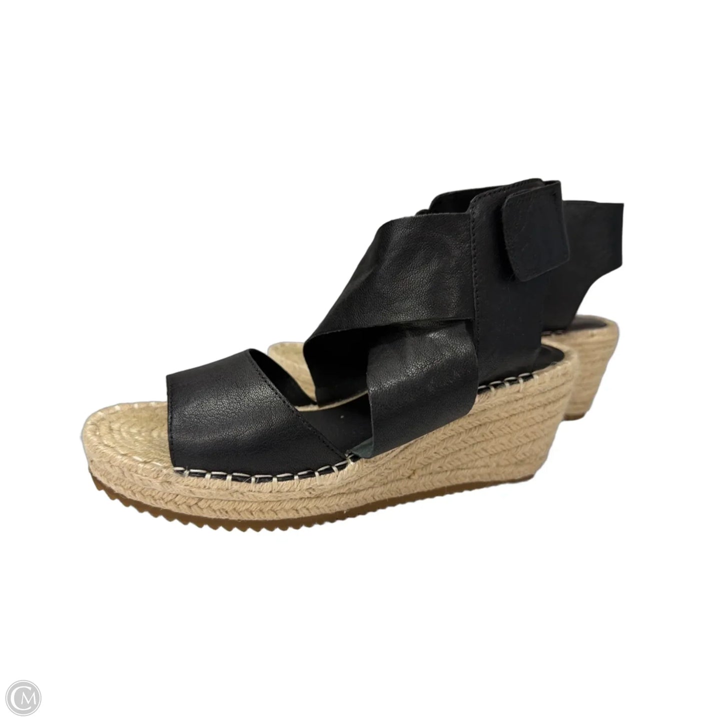 Shoes Heels Wedge By Eileen Fisher In Black, Size: 8