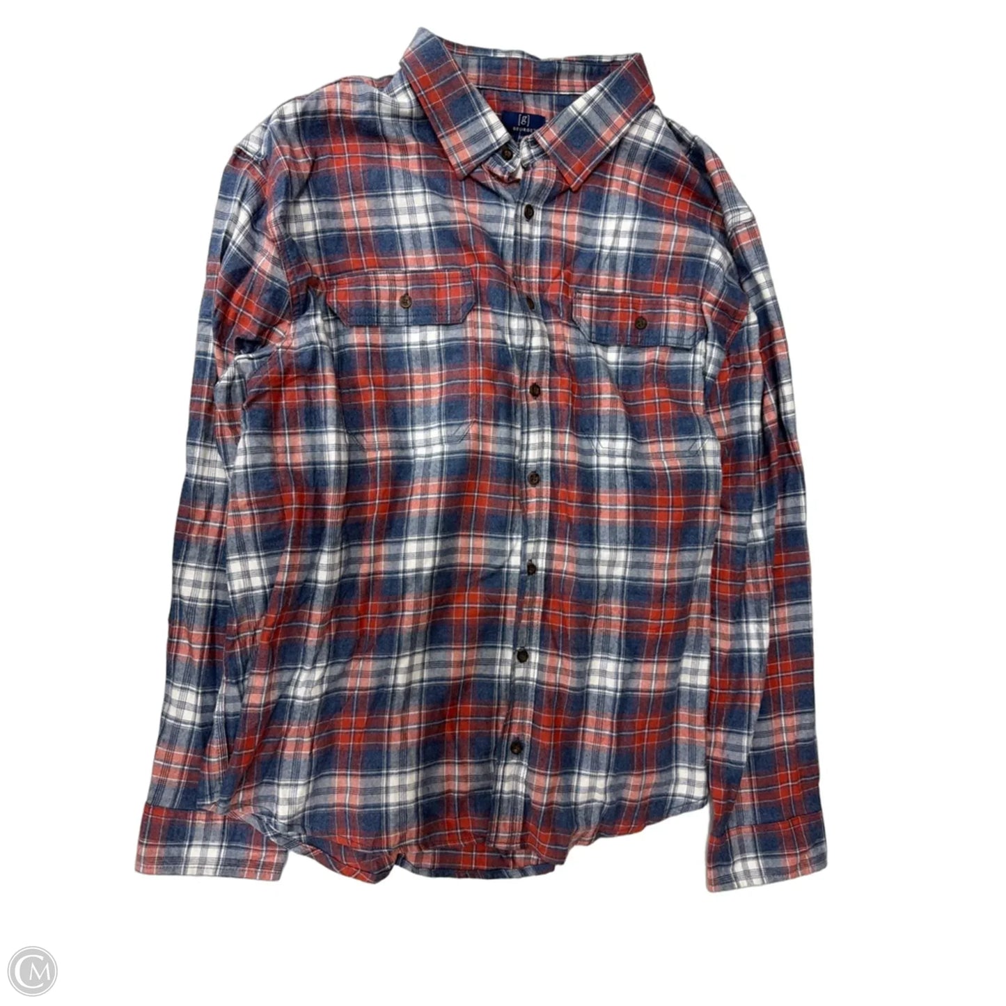 Top Long Sleeve By George In Plaid Pattern, Size: 2x