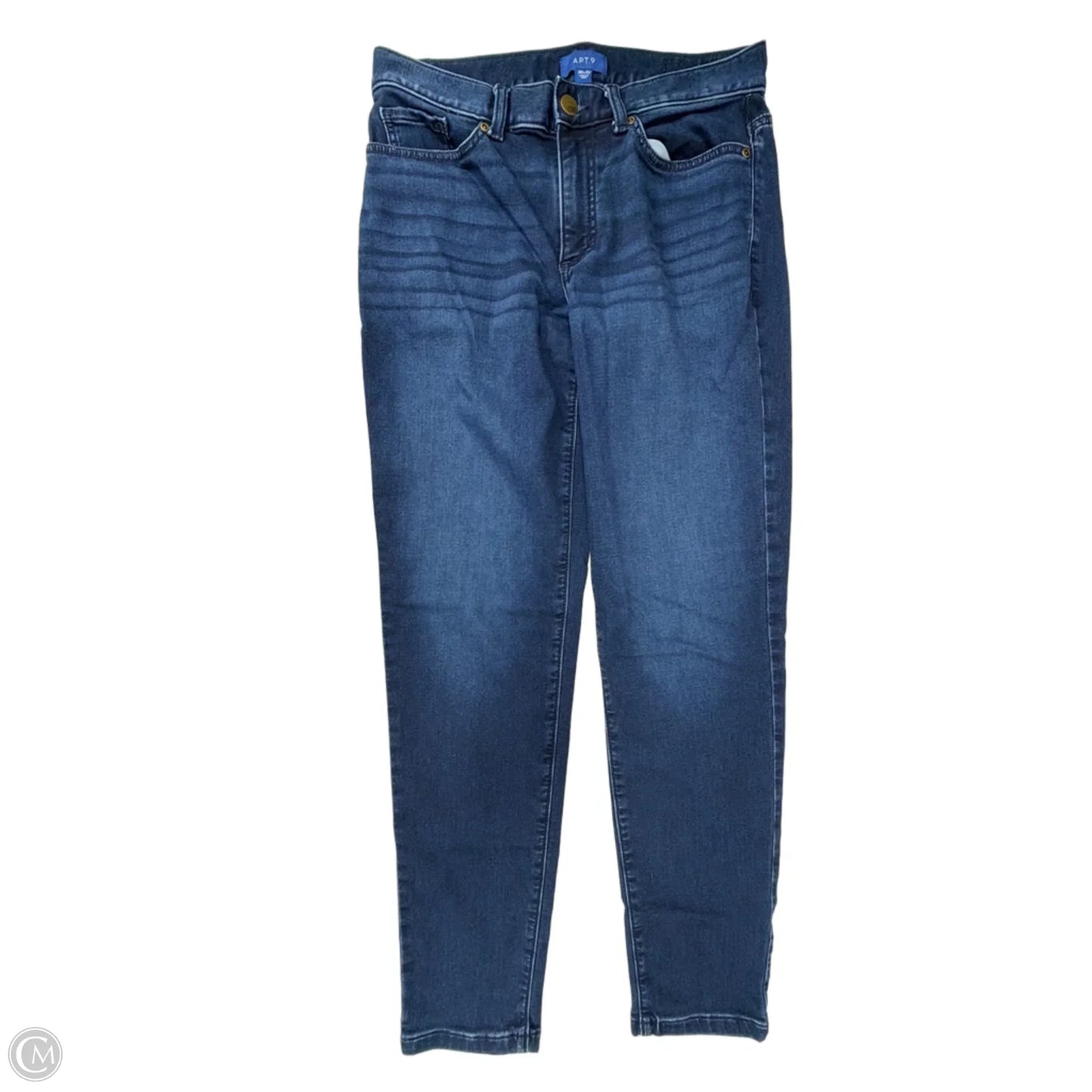 Jeans Skinny By Apt 9 In Blue Denim, Size: 8