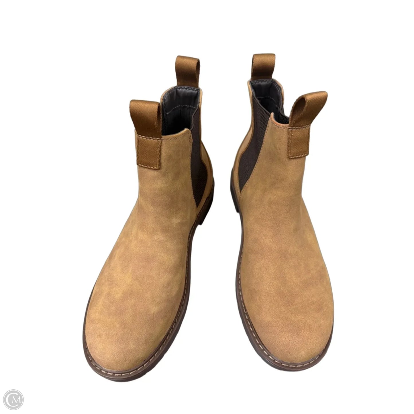 Boots Ankle Flats By Clothes Mentor In Brown, Size: 9