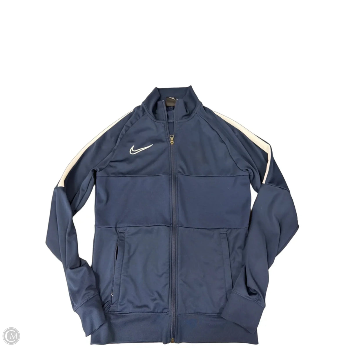 Athletic Jacket By Nike Apparel In Navy, Size: S