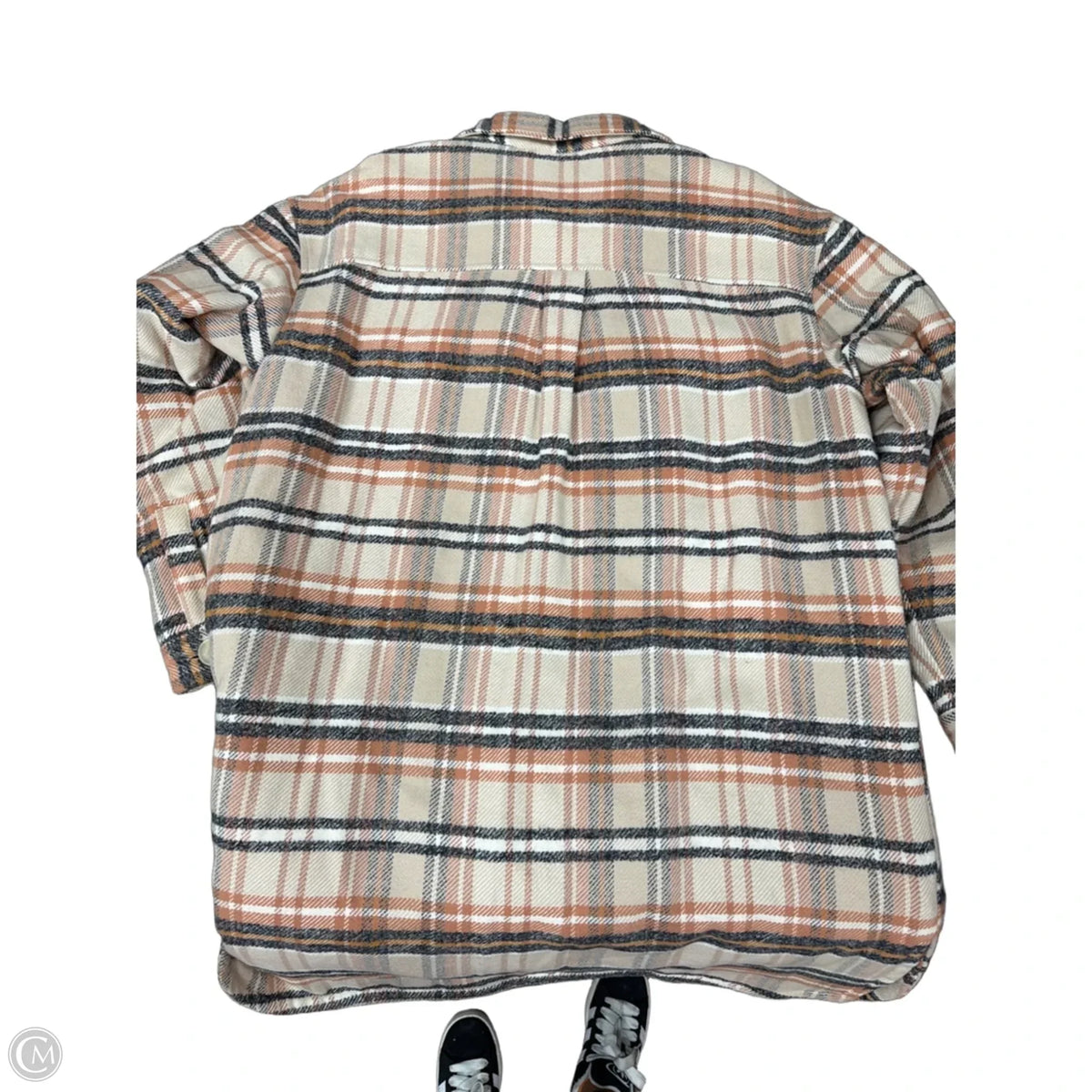 Jacket Shirt By Universal Thread In Plaid Pattern, Size: L
