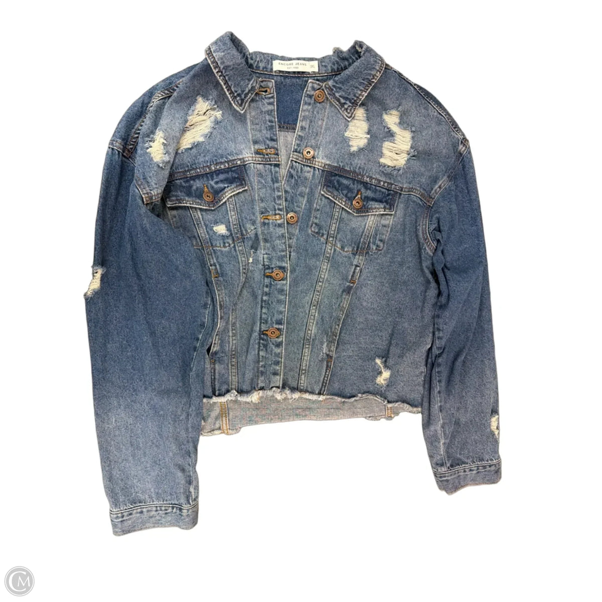 Jacket Denim By Clothes Mentor In Blue Denim, Size: 2x