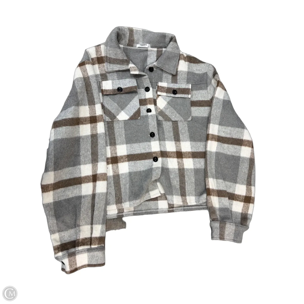 Jacket Shirt By Zeagoo In Plaid Pattern, Size: 1x