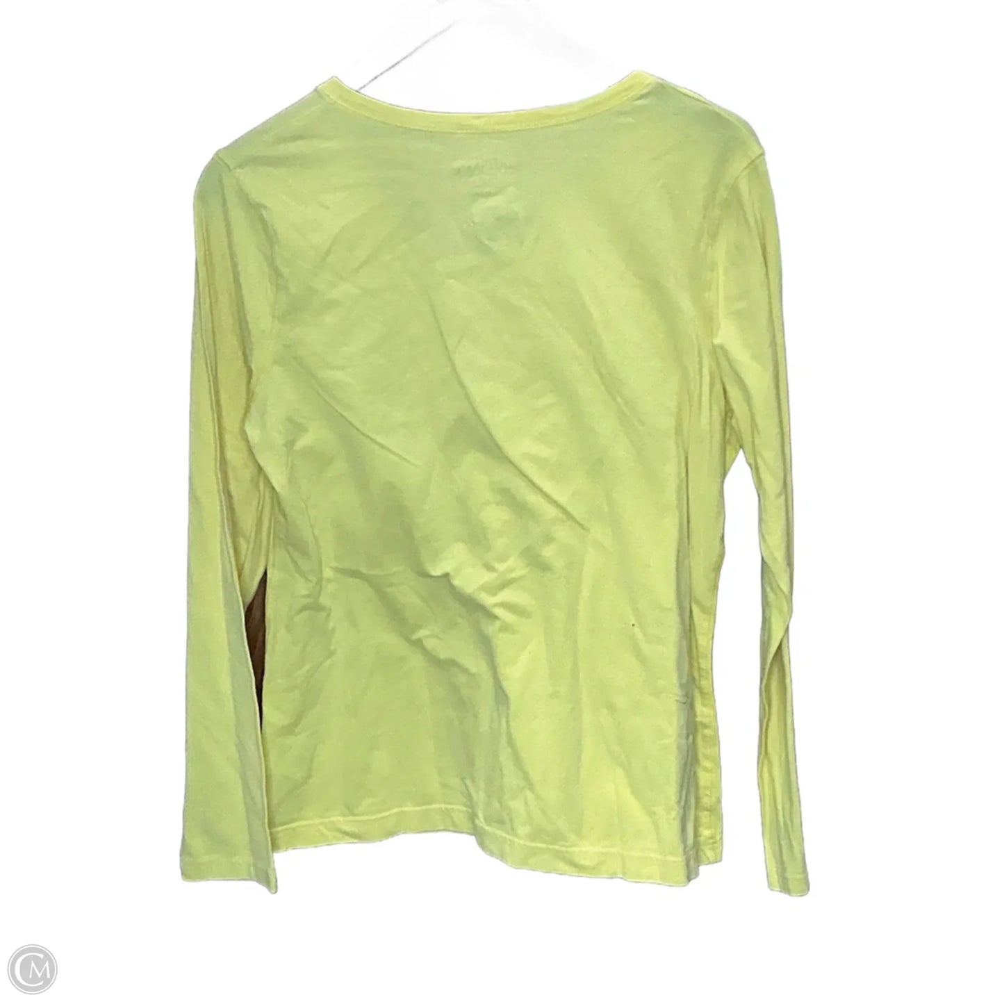 Athletic Top Long Sleeve Crewneck By Danskin Now In Yellow, Size: Xl