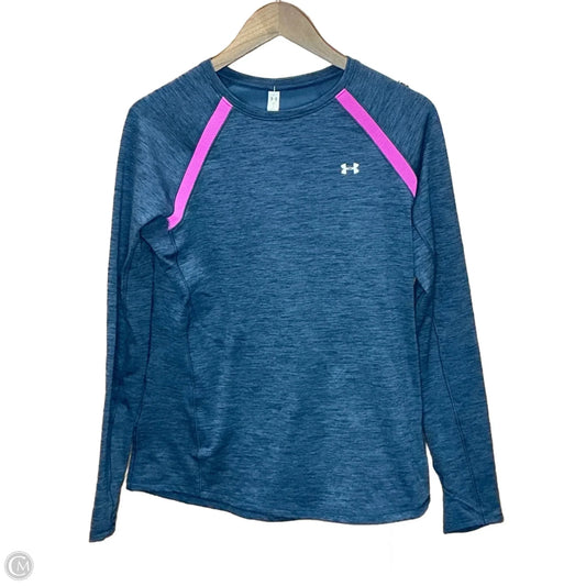 Athletic Top Long Sleeve Crewneck By Under Armour In Blue, Size: L