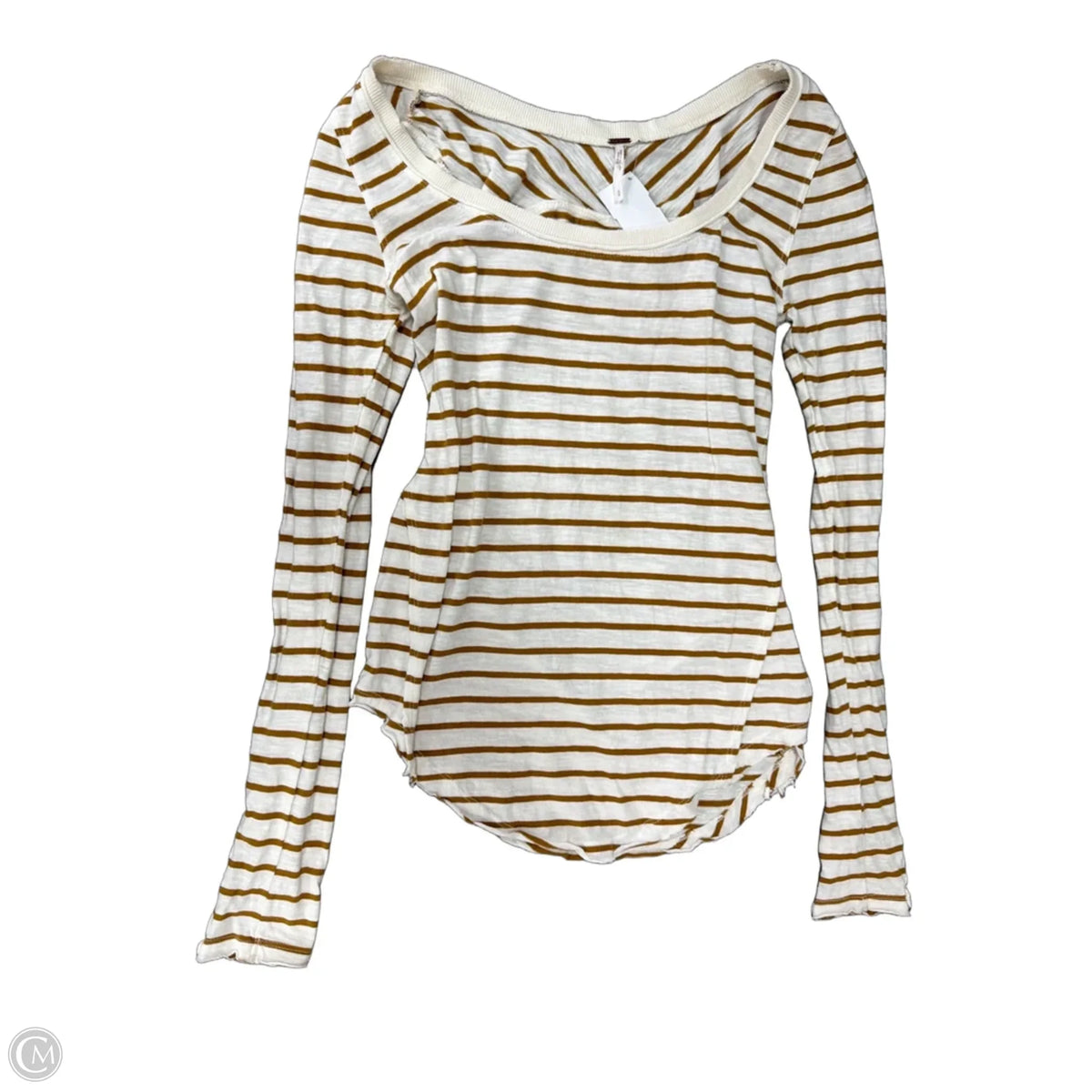 Top Long Sleeve By Free People In Striped Pattern, Size: S