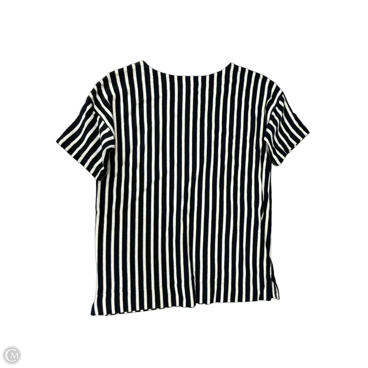 Top Short Sleeve By Madewell In Striped Pattern, Size: S
